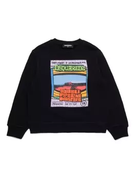 Dsquared2 толстовка с графичным принтом, черный