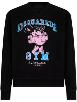 Dsquared2 толстовка с графичным принтом, черный