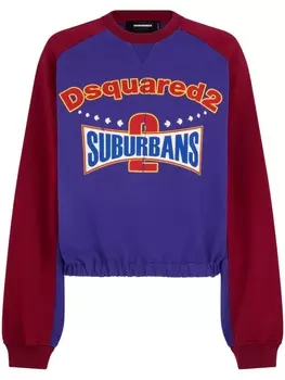 Dsquared2 толстовка с графичным принтом, синий