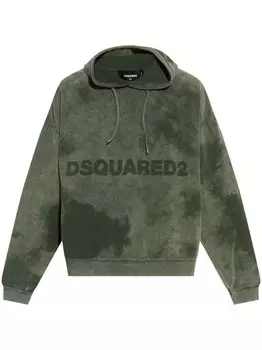 Dsquared2 толстовка с капюшоном и жаккардовым логотипом DSQUARED2, зеленый