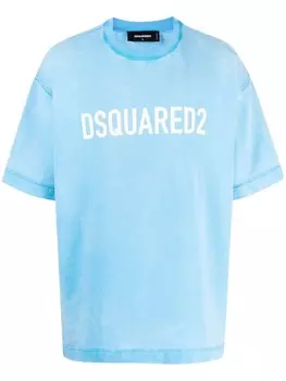 DSQUARED2 толстовка с короткими рукавами и логотипом, синий