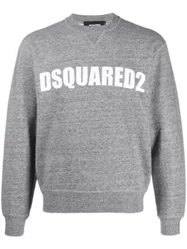 Dsquared2 толстовка с кристаллами, серый