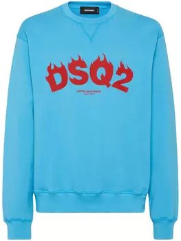 DSQUARED2 толстовка с логотипом, синий
