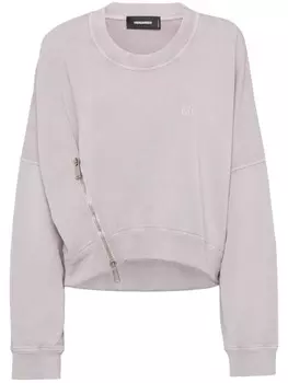 DSQUARED2 толстовка с молниями, фиолетовый