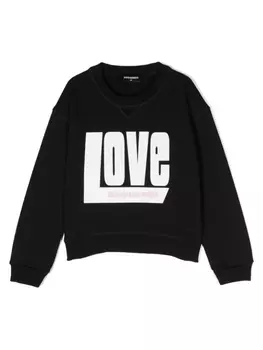 Dsquared2 толстовка с надписью, черный