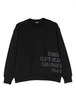 Dsquared2 толстовка с надписью, черный