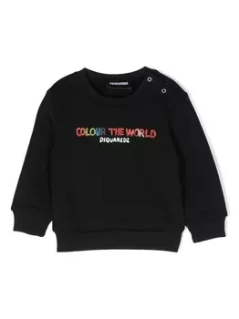 Dsquared2 толстовка с надписью, черный