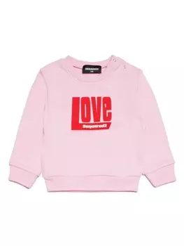 Dsquared2 толстовка с надписью, розовый