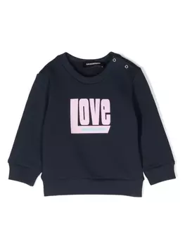 Dsquared2 толстовка с надписью, синий