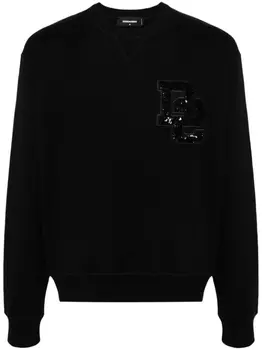 Dsquared2 толстовка с нашивкой-логотипом, черный