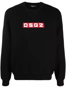 Dsquared2 толстовка с нашивкой-логотипом, черный