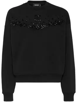 DSQUARED2 толстовка с пайетками, черный