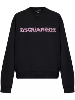 Dsquared2 толстовка с вышитым логотипом DSQUARED2, черный