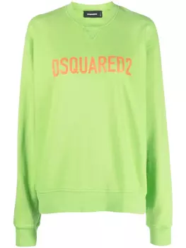 DSQUARED2 толстовка с вышитым логотипом, зеленый