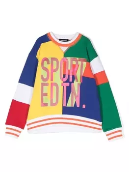 Dsquared2 толстовка Sport Edtn. в стиле колор-блок, зеленый