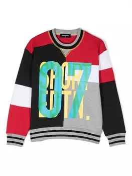 Dsquared2 толстовка в стиле колор-блок, черный