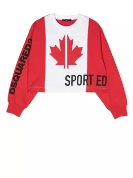Dsquared2 толстовка в стиле колор-блок с логотипом, белый