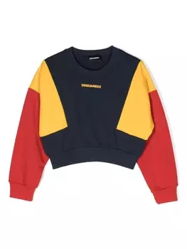 Dsquared2 толстовка в стиле колор-блок, синий