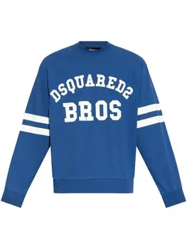 DSQUARED2 толстовка Wash Football, синий