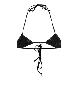 Dsquared2 топ бикини с кристаллами, черный
