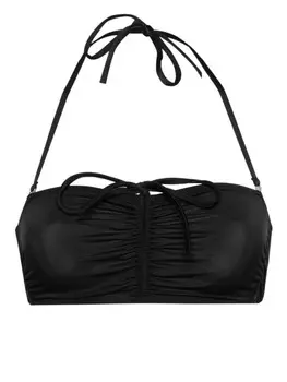 Dsquared2 топ бикини со сборками, черный