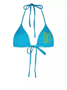 Dsquared2 топ бикини Technicolour с треугольными чашками, синий
