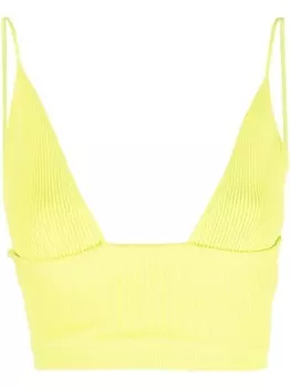 Dsquared2 топ-бралетт в рубчик, зеленый