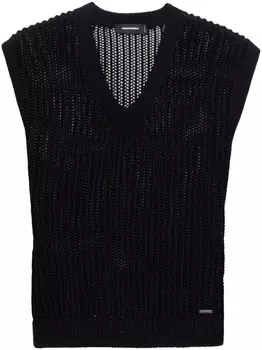 DSQUARED2 топ рыхлой вязки, черный