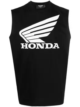 DSQUARED2 топ с графичным принтом из коллаборации с Honda, черный