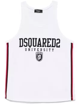 DSQUARED2 топ с логотипом, белый