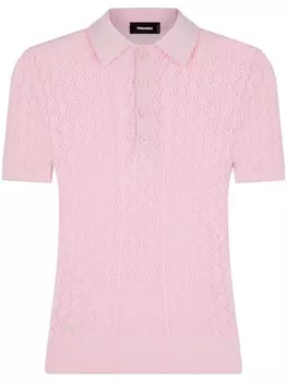 Dsquared2 трикотажная рубашка поло, розовый