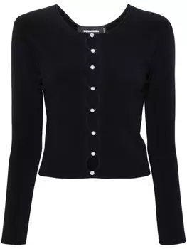Dsquared2 трикотажный топ с искусственным жемчугом, черный