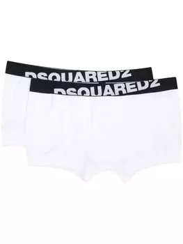 DSQUARED2 трусы боксеры с логотипом на поясе, белый
