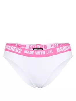 Dsquared2 трусы-брифы с логотипом, белый