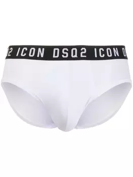 Dsquared2 трусы-брифы с логотипом, белый