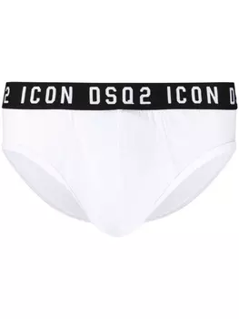 Dsquared2 трусы-брифы с логотипом, белый