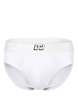 DSQUARED2 трусы-брифы с логотипом, белый