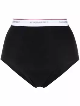 Dsquared2 трусы-брифы с логотипом, черный
