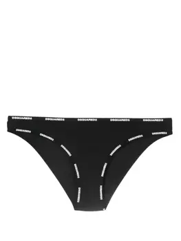 Dsquared2 трусы-брифы с логотипом, черный