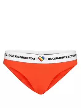 Dsquared2 трусы-брифы с логотипом, оранжевый