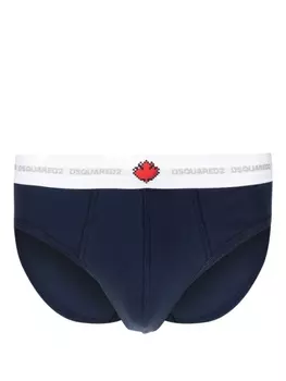 Dsquared2 трусы-брифы с логотипом, синий