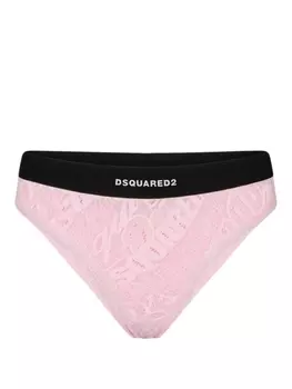 Dsquared2 трусы-брифы с вышитым логотипом, розовый