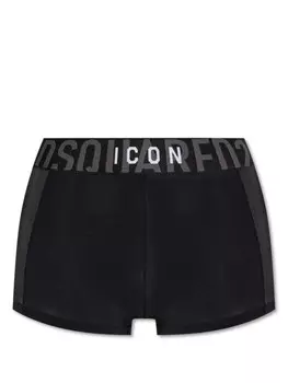 Dsquared2 трусы с логотипом Icon и поясом, черный