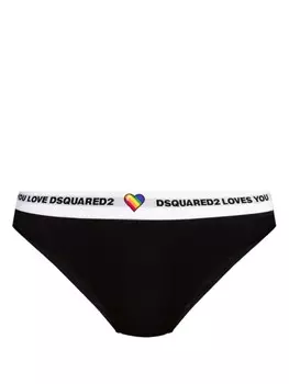 Dsquared2 трусы с логотипом на поясе, черный