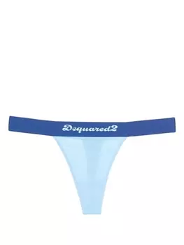 Dsquared2 трусы-стринги с логотипом, синий
