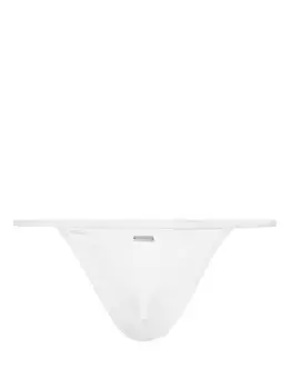 DSQUARED2 трусы-стринги в рубчик с логотипом, белый
