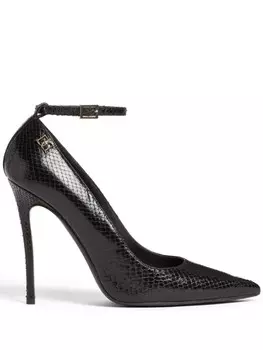 DSQUARED2 туфли-лодочки с тиснением под змеиную кожу, черный