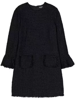 Dsquared2 твидовое платье с расклешенными манжетами, синий