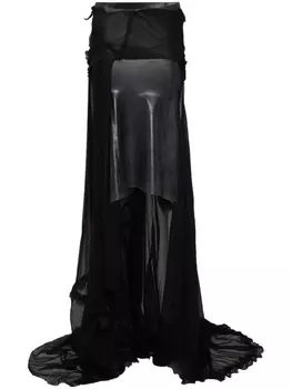 DSQUARED2 юбка макси асимметричного кроя, черный