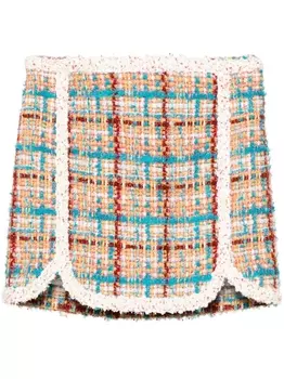 Dsquared2 юбка мини Upper East Side из букле, оранжевый